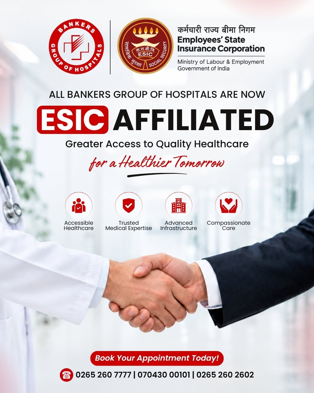 Bankers Group of Hospitals is now ESIC-affiliated