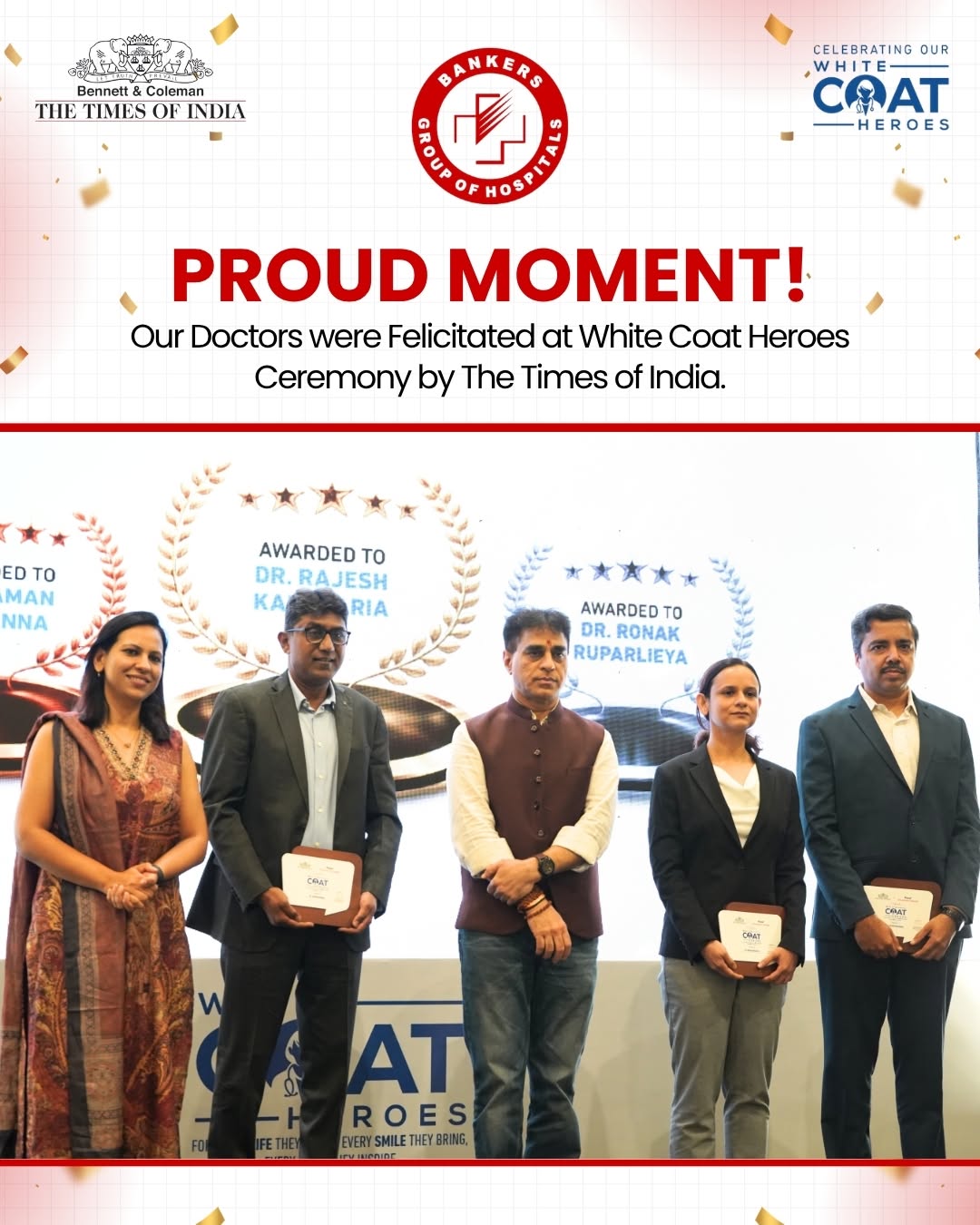 White Coat Heroes ceremony organized by The Times of India in association with Parul Sevashram Hospital!
