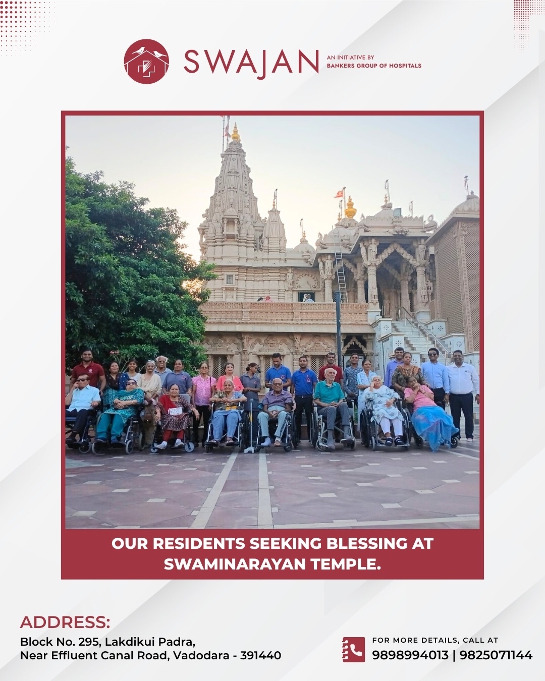 Swajan family recently visited the Swaminarayan Temple